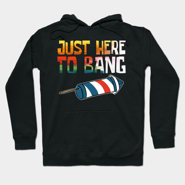 Just Here to Bang Hoodie by CF.LAB.DESIGN